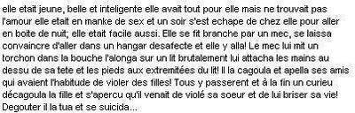 lisez, c'est dégueulasse